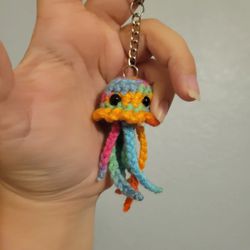 Crochet Jellyfish Keychain  Thumbnail
