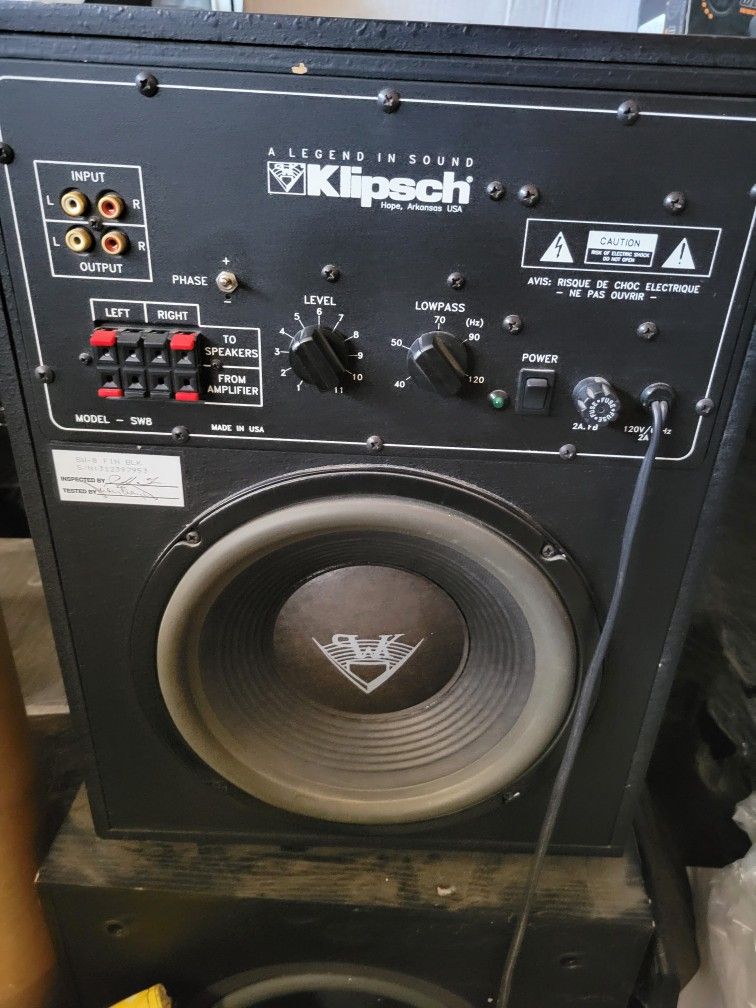 Klipsch Sw-8 Subwoofer