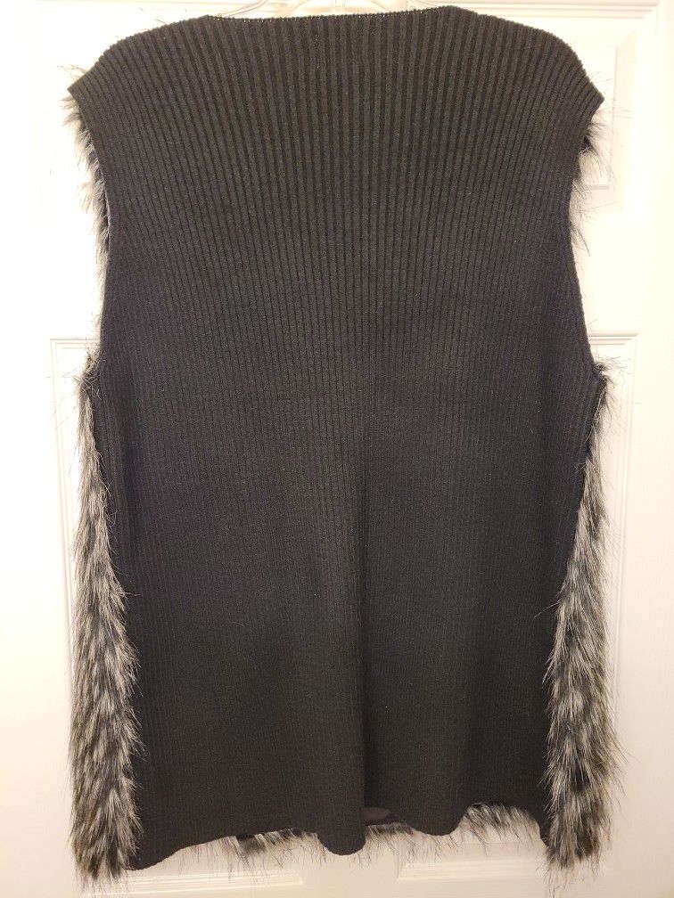 Faux Fur Sweater Vest