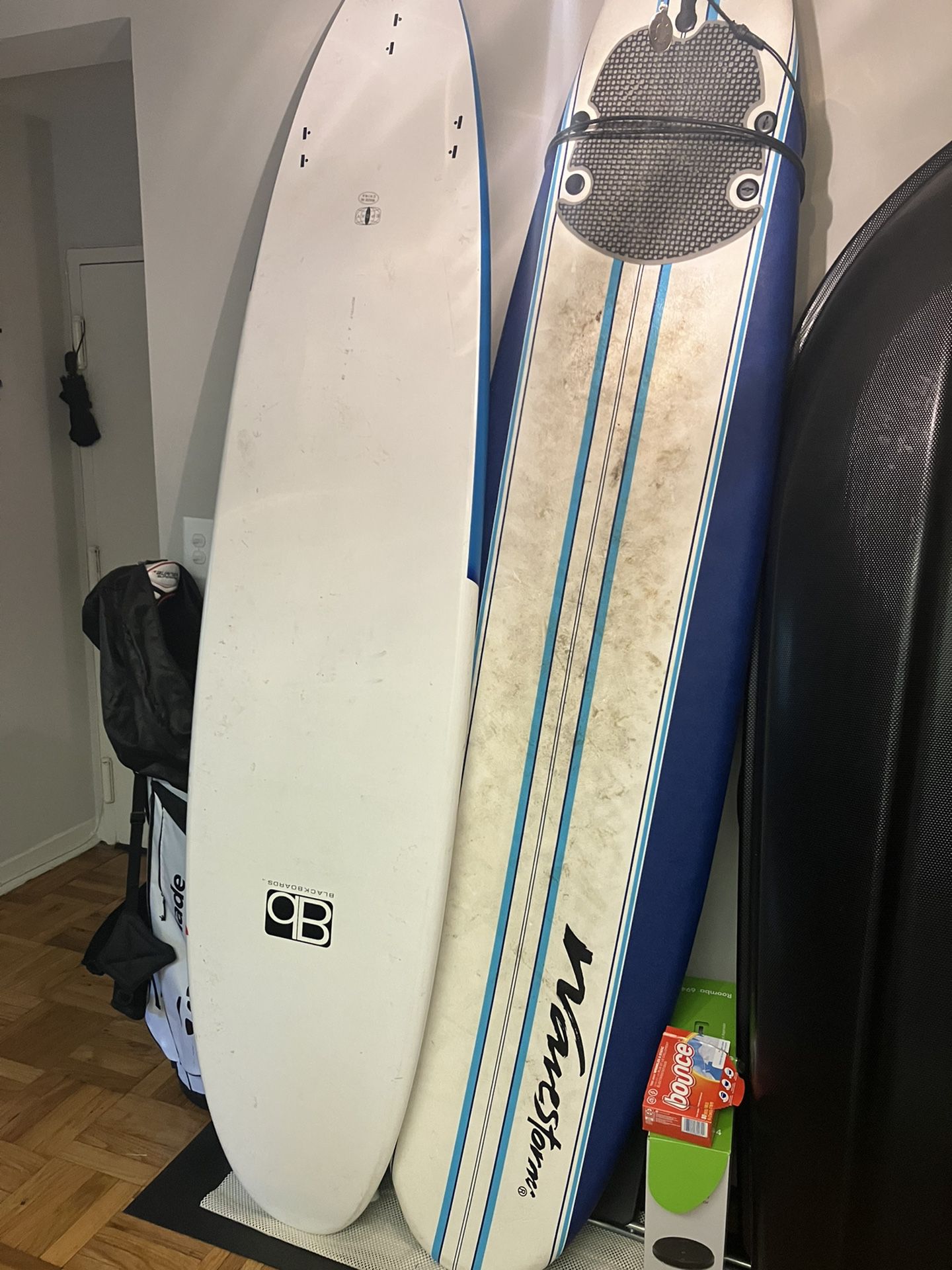Surf Boards (1 Wavestorm & 1 Fiberglass)
