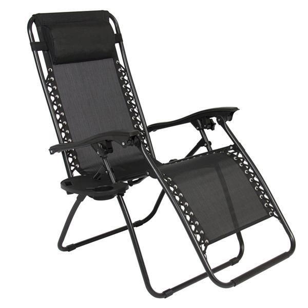 2pcs Plum Blossom Lock Portable Folding Chairs with Saucer Black