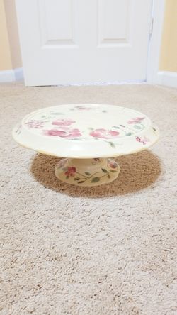 Pfaltzgraff Silk Rose Cake Stand