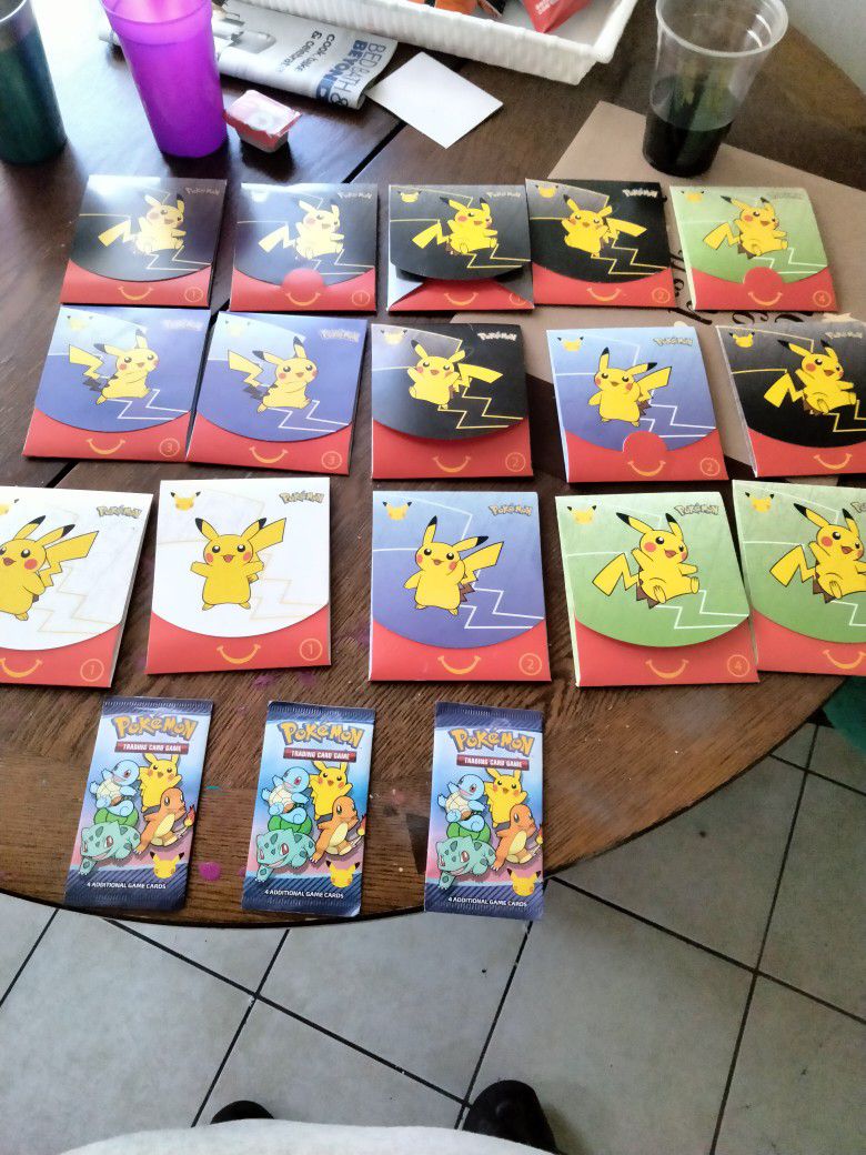 McDonald's Pokemon 25th Anniversary Cards Sealed