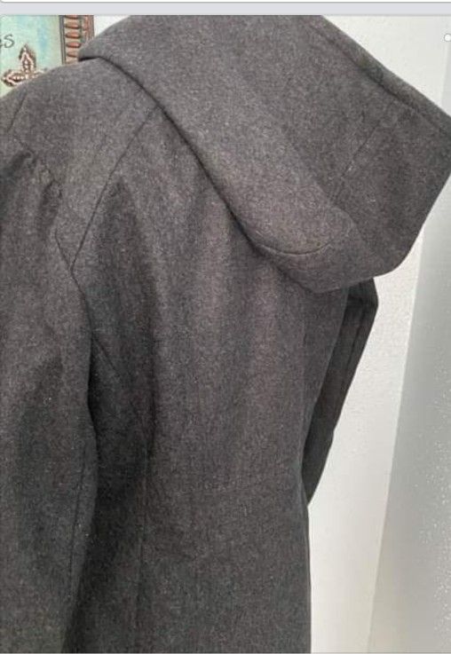 New Without Tags Avanti Women's Wool Coat Parka Jacket Medium Tall Charcoal Gray Zipper