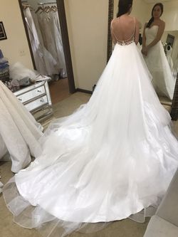 Cathedral Style Detachable Wedding Skirt  Thumbnail