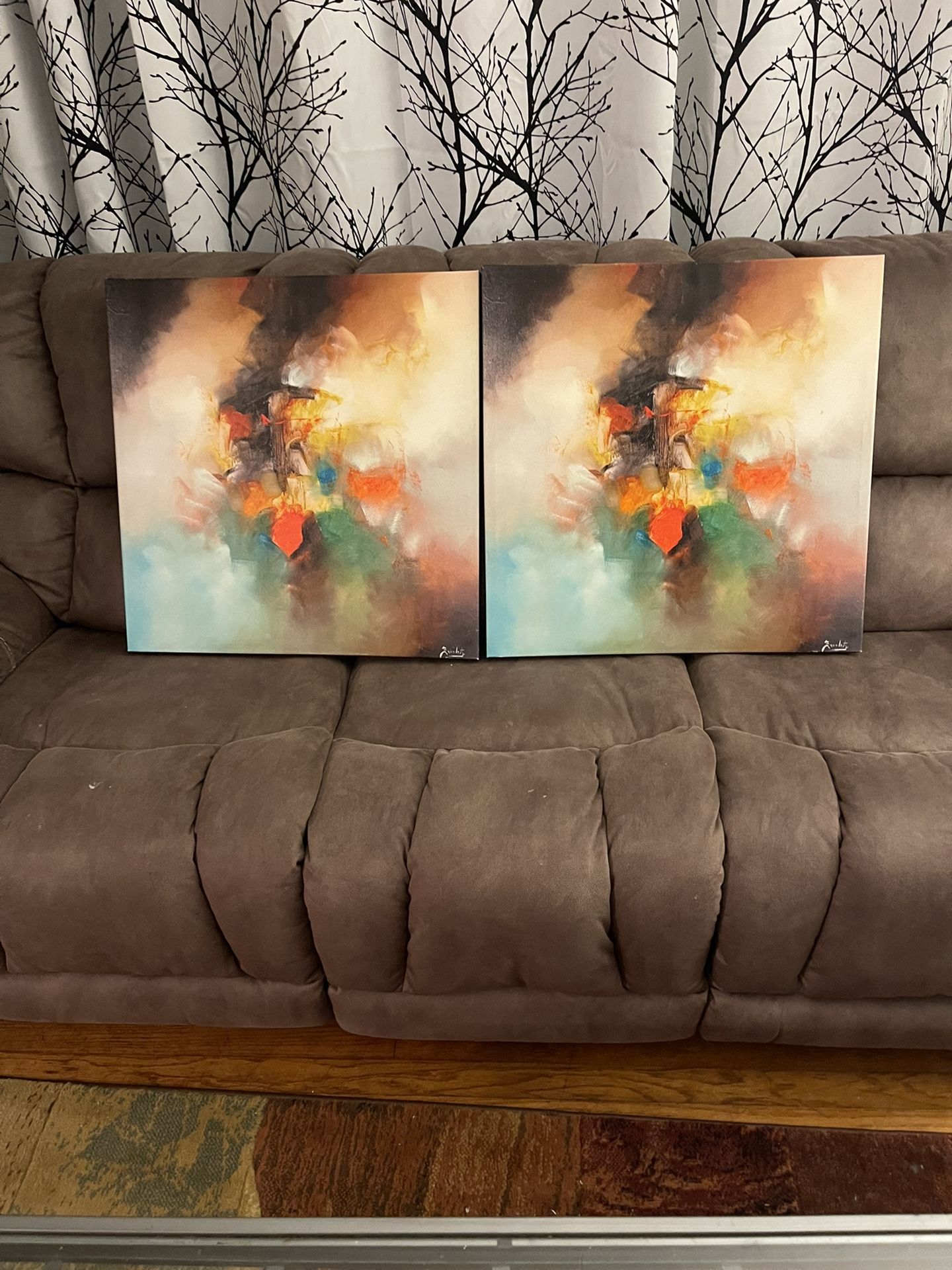 Canvas Wall Paintings (24x24 Inch Ready To Hang (Abstract )