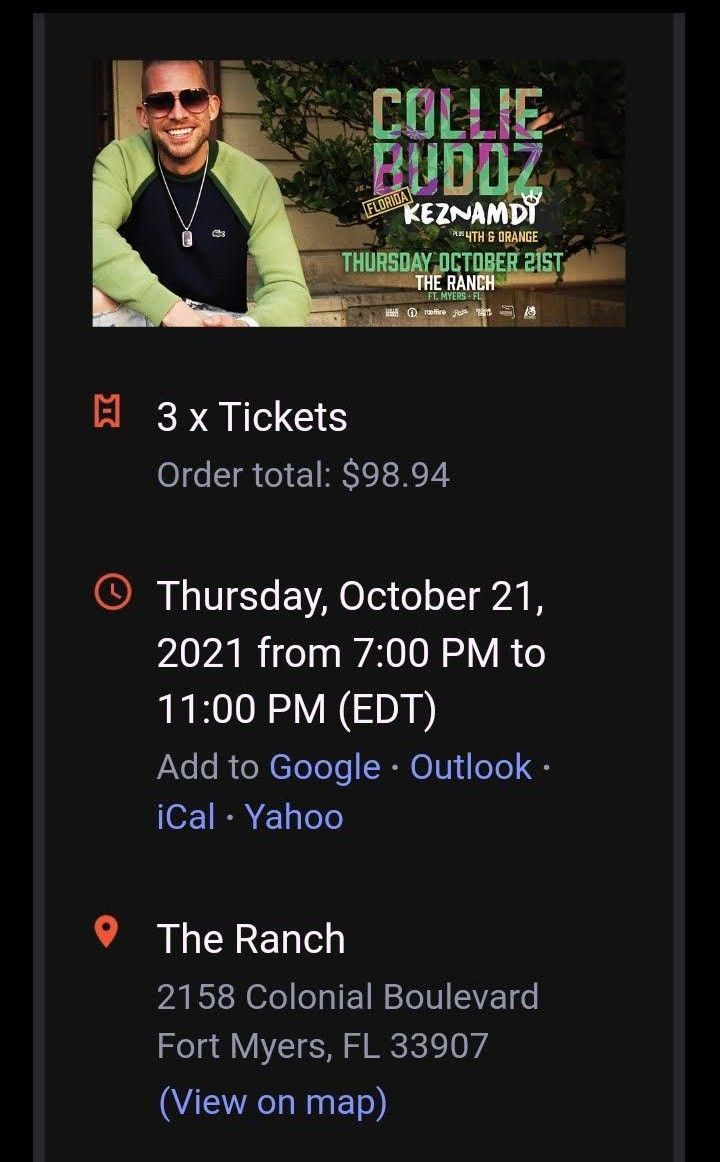 Reggae Concert Tickets! Ft. Myers (Mark Down)