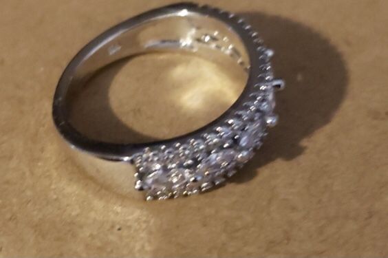 Sterling Silver Clear CZ Size 7