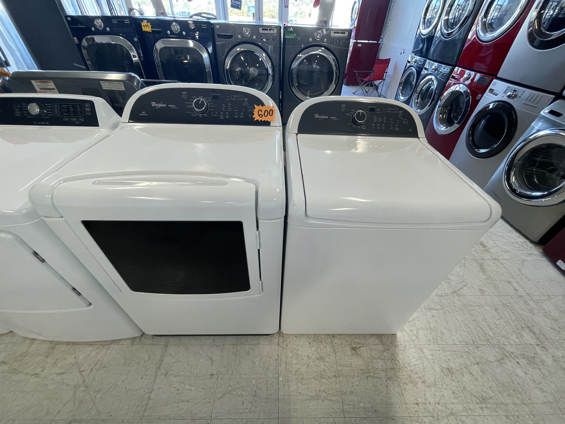 Whirpool Tap Load Washer And Electric Dryer Set Used Good Condition With 90days Warranty 