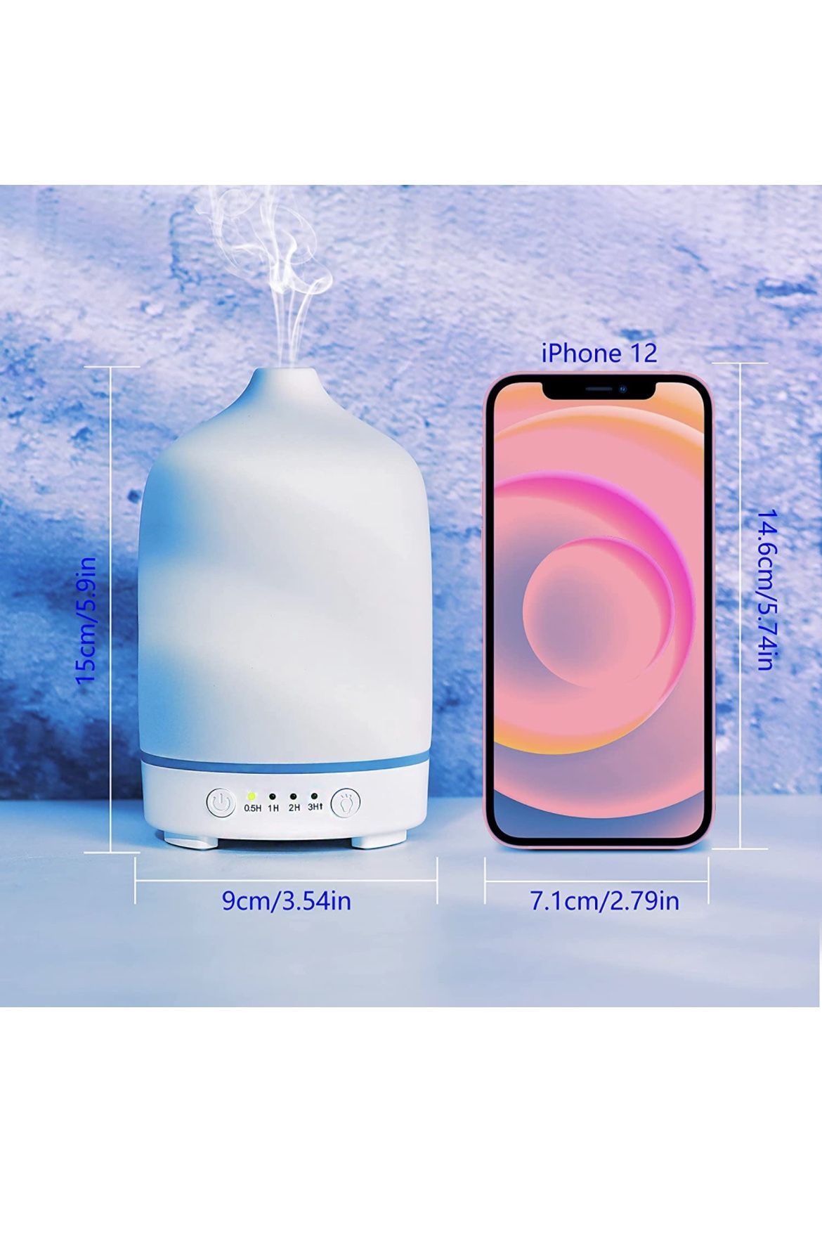 Ceramic Diffuser, Stone Essential Oil Diffuser, Ultrasonic Aromatherapy Diffusers, Big Dipper Night Light(100ml)