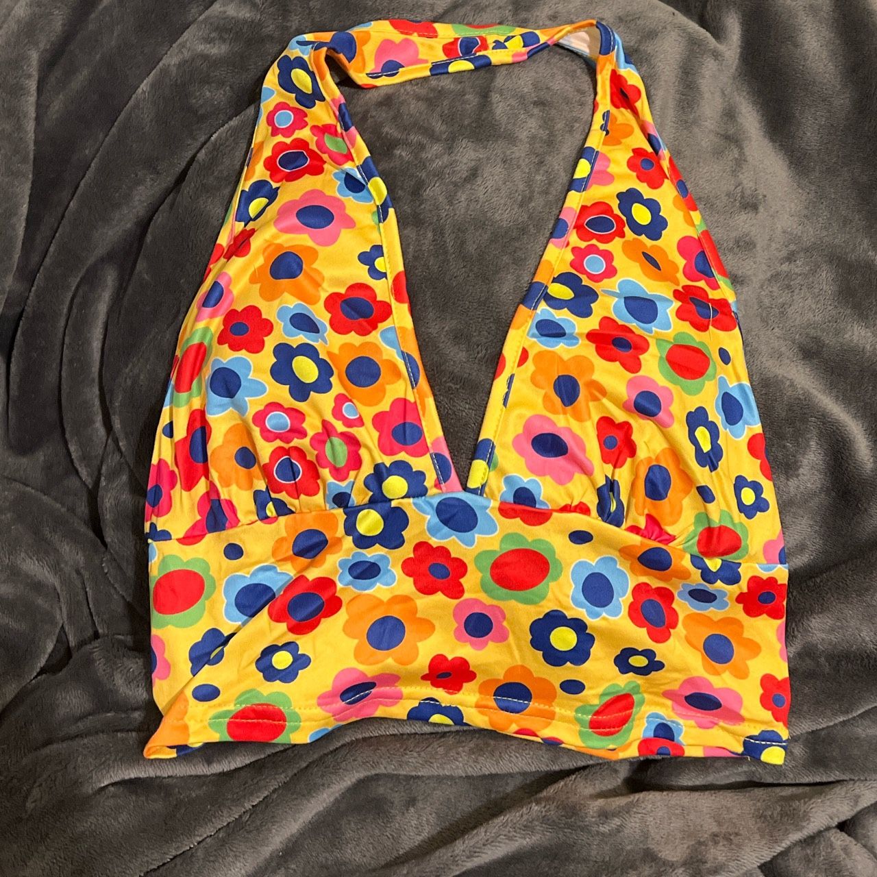 flora print halter top
