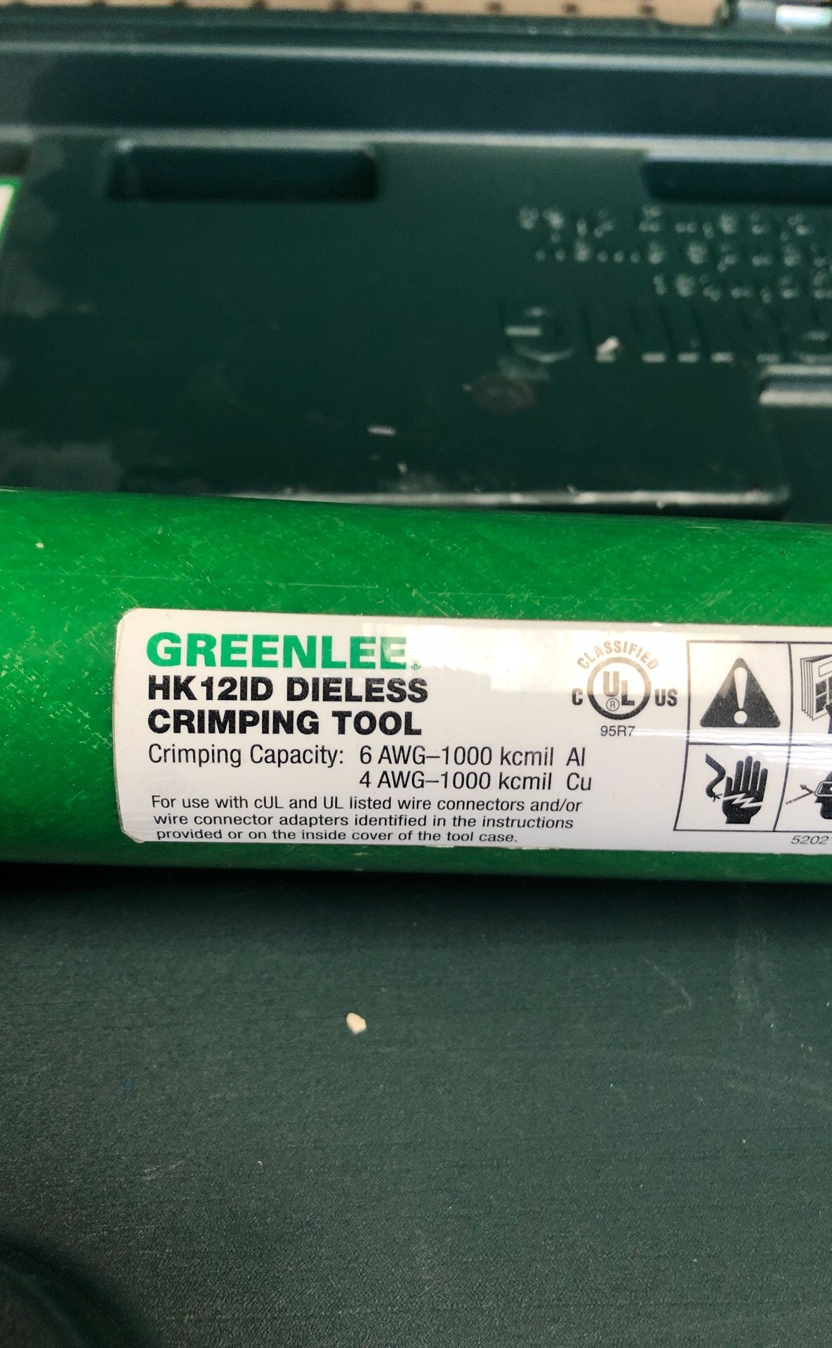 Greenlee HK12ID Dieless Crimping Tool for Sale in Houston, TX