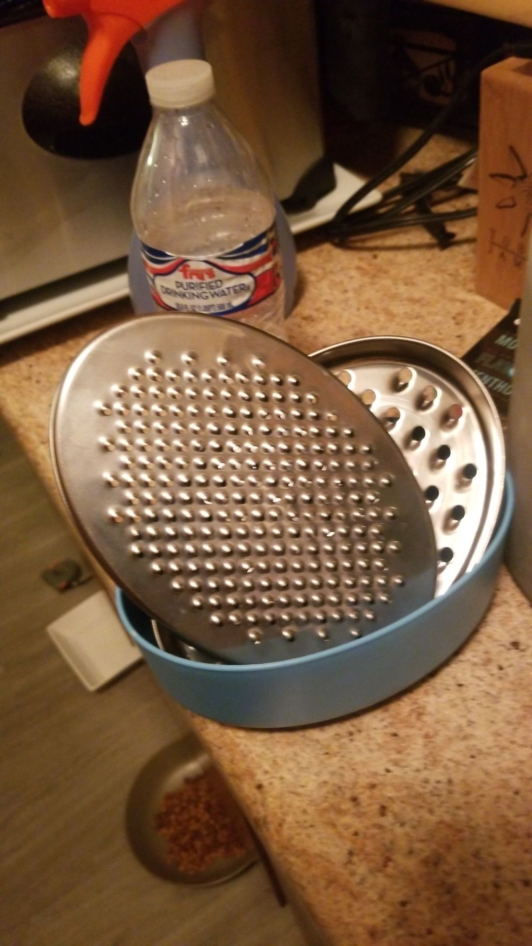 2 IKEA cheese graters with storage lids