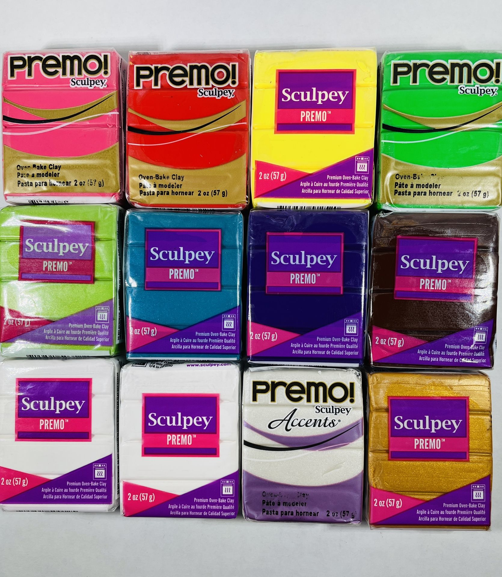 Sculpey Premo Clay New 10 Different Colors 2 White