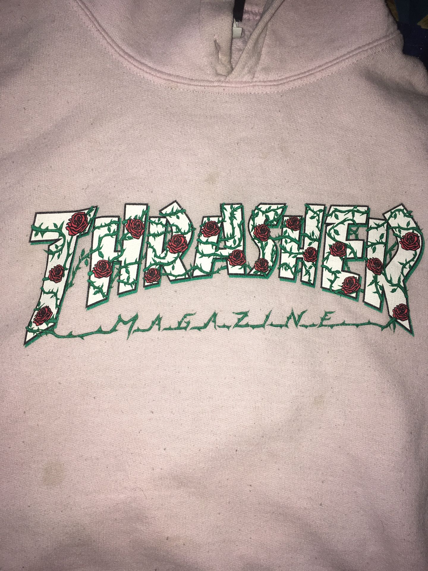 pink thrasher hoodie