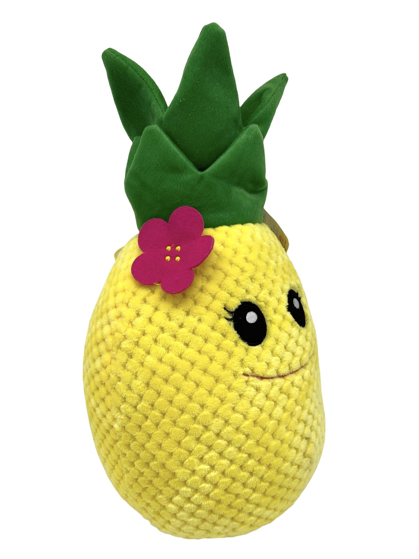 Giant Pineapple with Flower Plush Yellow Soft Extra Large 19 inches Girl Soft