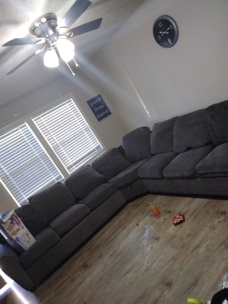 Grey Nice Used Sectional Couch