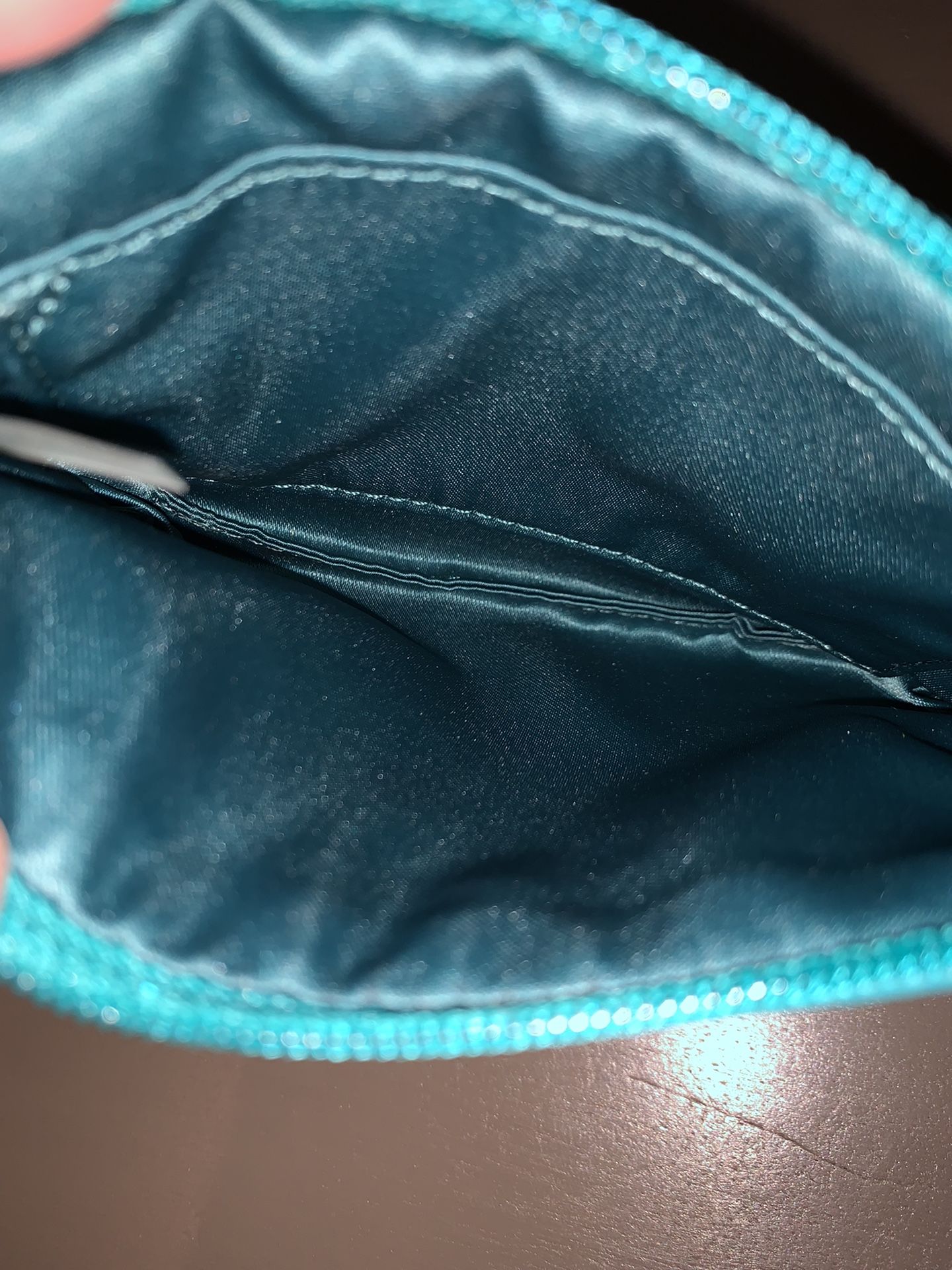 Coach Leather Teal Wristlet