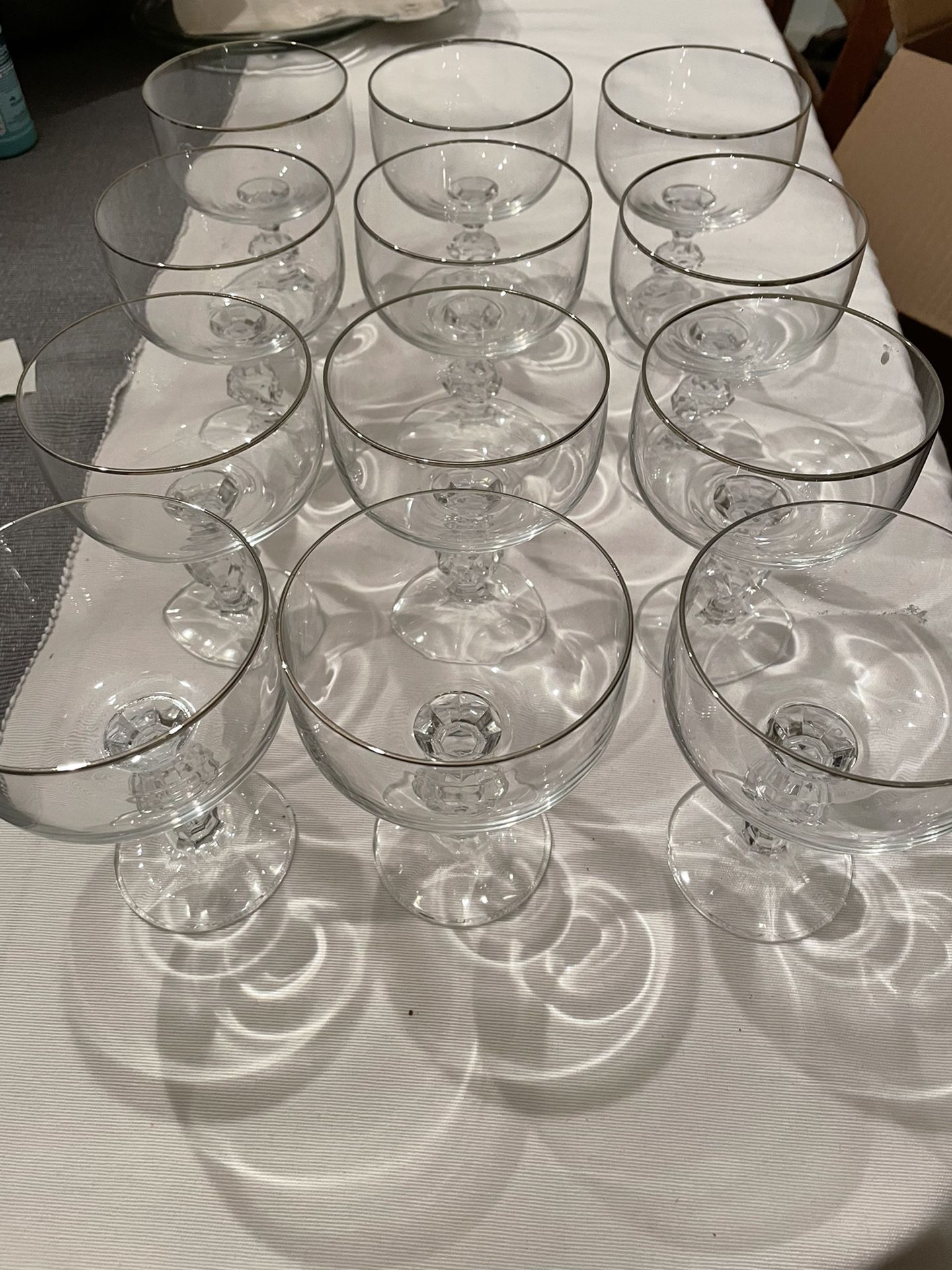 Silver Rim Stem Glassware 