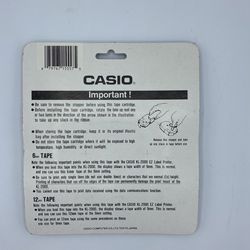 EZ Label Printer Tape Cartridge Casio - 9mm Clear Tape Black Ink  Thumbnail