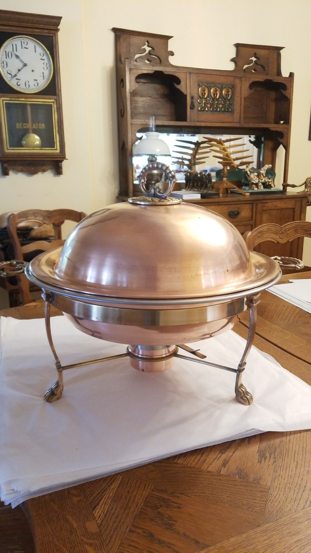 Copper & Brass Chafing Dish Stunning