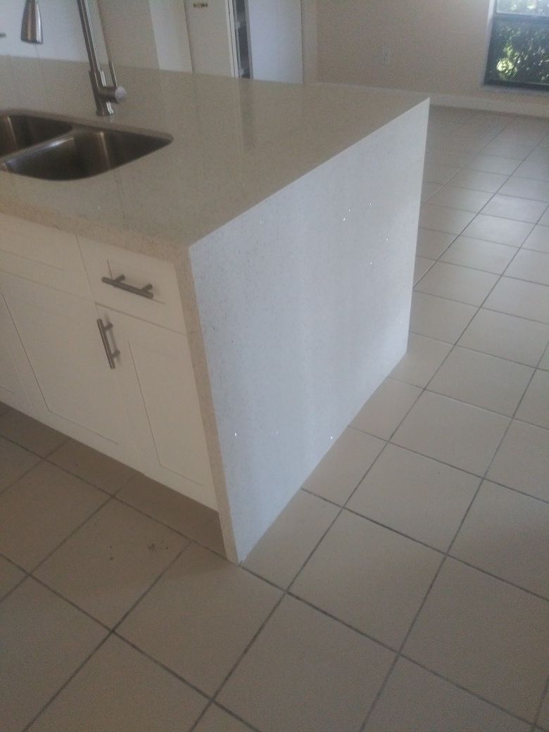 Solid wood kitchen complete with quartz