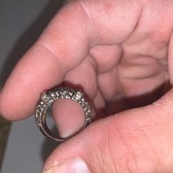Vintage Pewter And Stone Ring 15.00 Thumbnail