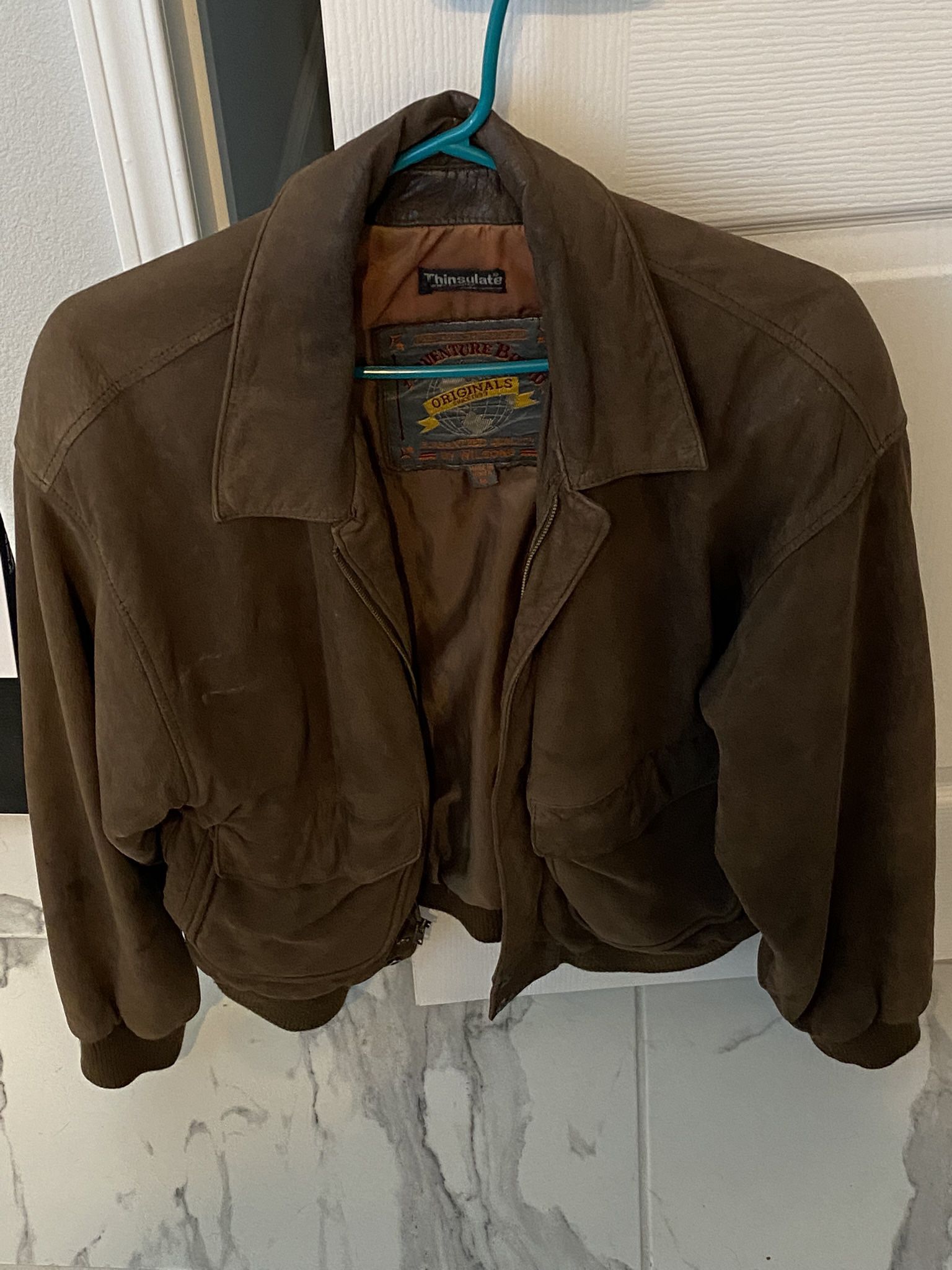 Leather Bomber Jacket Adventure Bound With Thinsulate Thermal Liner by Wilson’s Leather. 