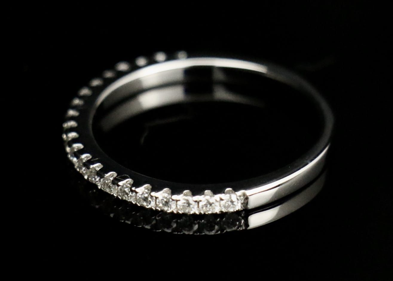 Moissanite Engagement Band