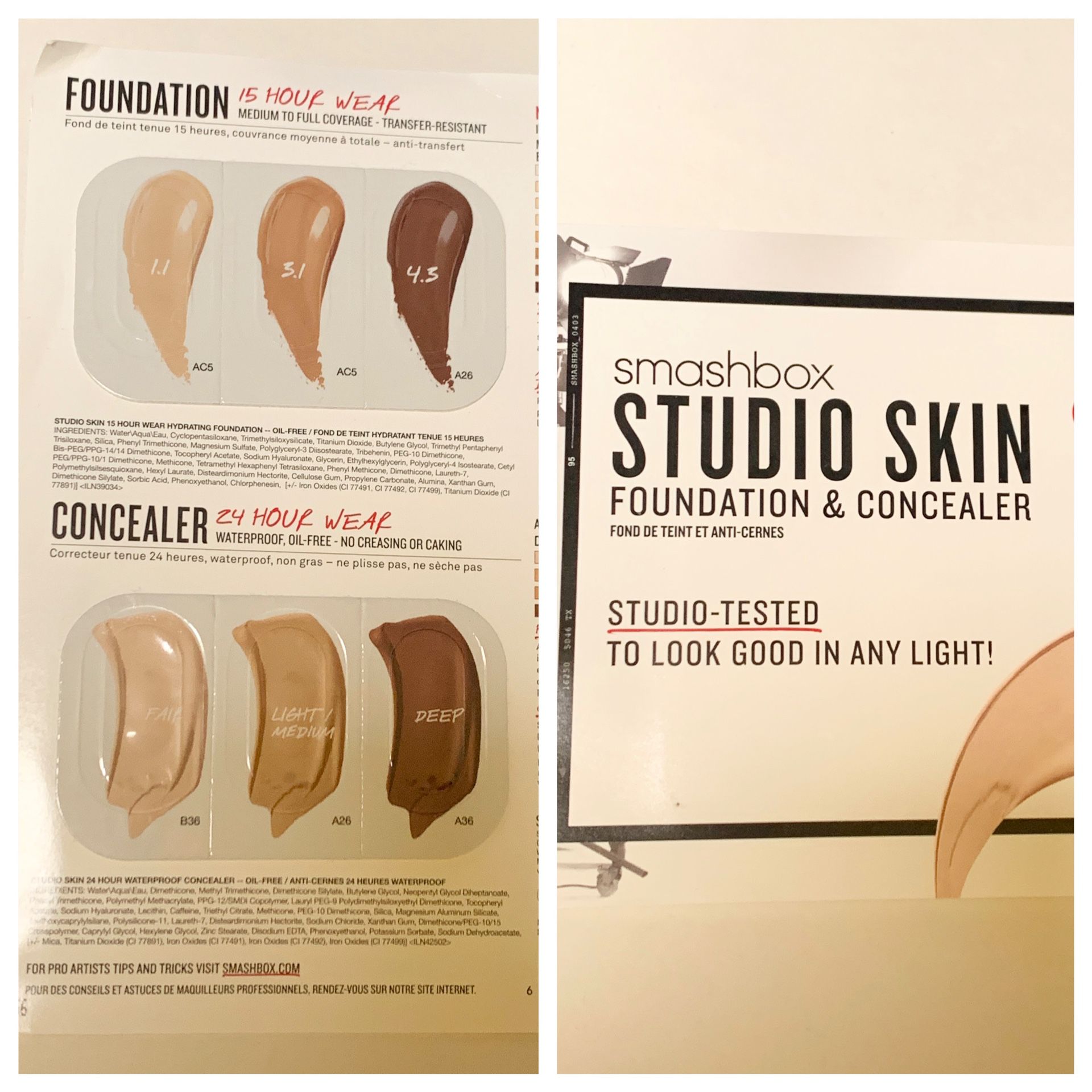 Makeup Lot Foundation and Concealer- 11 Products