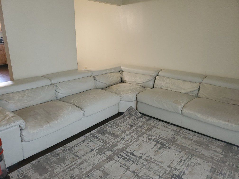 White large sectional 