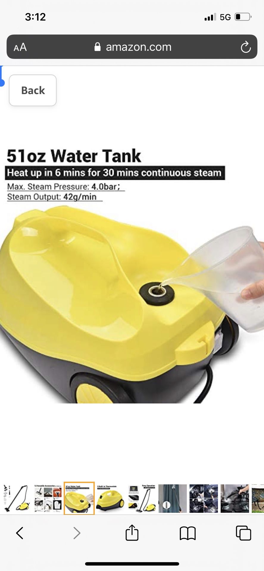 1500W Multifunctional Steam Cleaner Heavy Duty Steamer 13 Accessories with 1.5L Tank Chemical-free Rolling Cleaning Machine for Carpet, Floors, Window