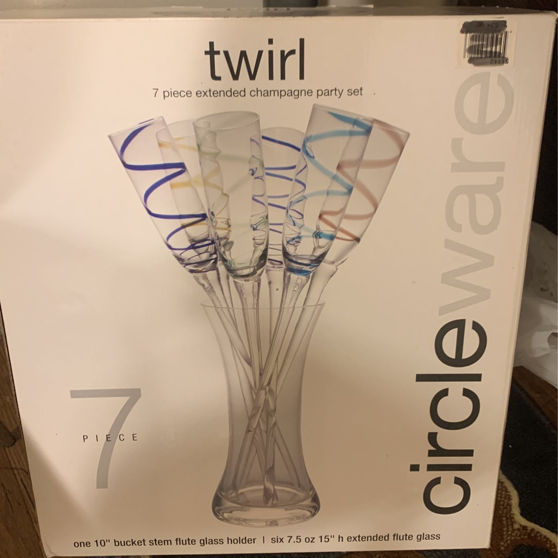 Twirl 7 Piece Extended Champagne Party Set