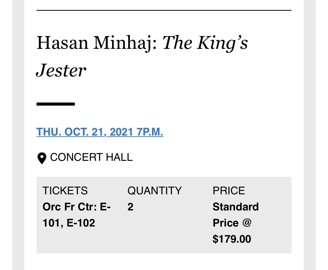 Hasan Minhaj @ The Kennedy Center