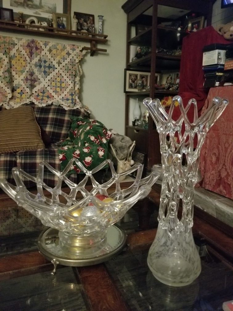 16" Icicle hand blown bowl