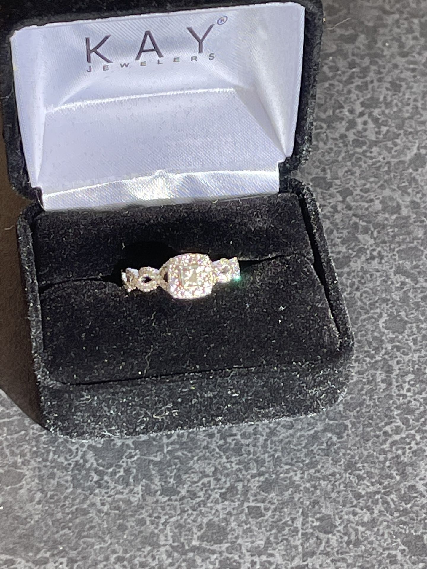 Neil Lanes Line 14kWG Bridal Set Half Carat Diamond
