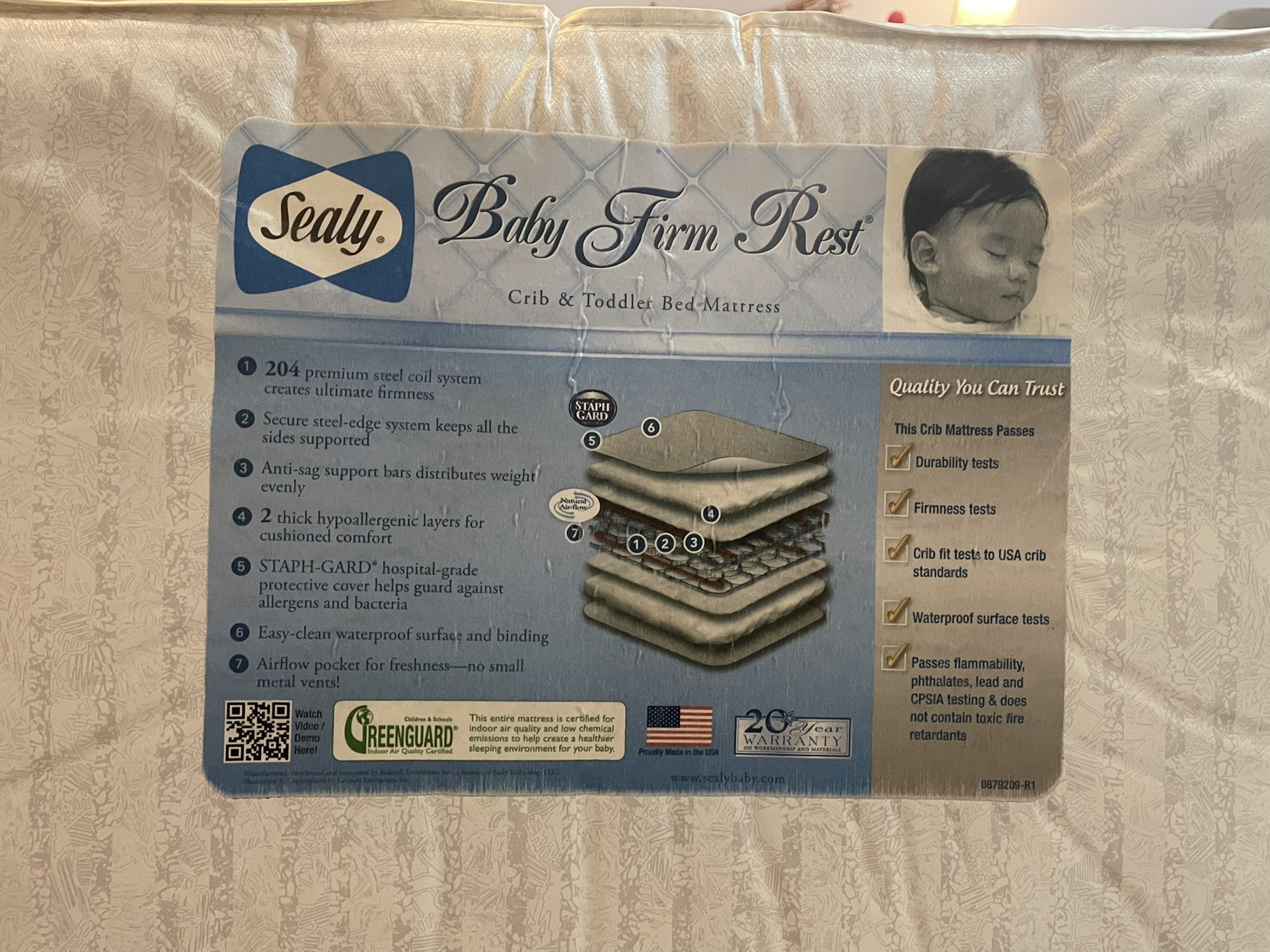 White Crib And Mattress