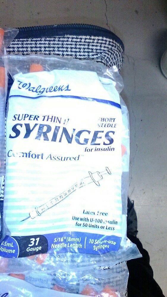 New Bag Of 10 Walgreens Fine Disposable Insulin Needles Diabetic Syringes 31g X 5 16 8mm 3 10 Ml Capacity For Sale In Norco Ca Offerup