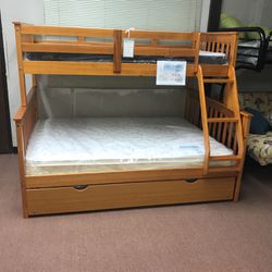 Used Bunk Beds For In Memphis Tn, Chadwick Twin Full Rustic Bunk Bed With Trundle