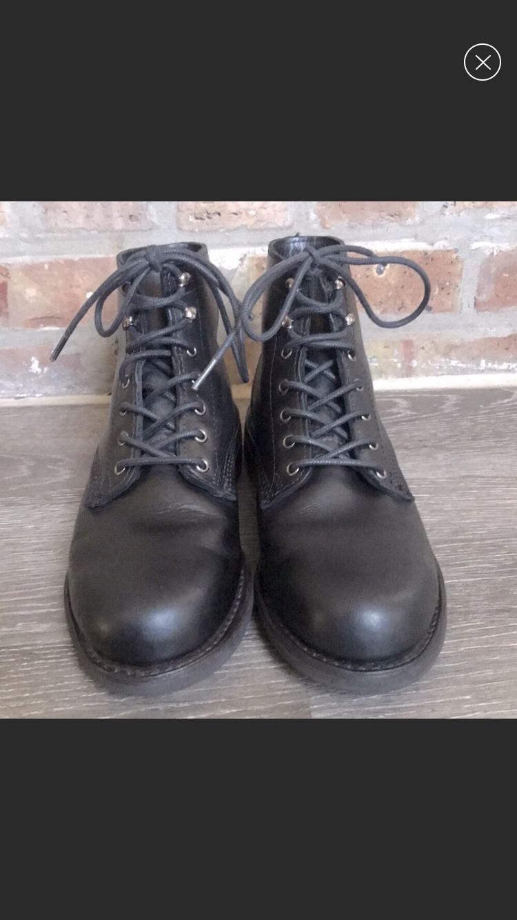 Wolverine Kilometer Black Leather Boots 8 1/2