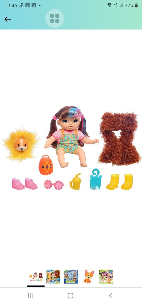 Littles Baby Alive With Her Pet Lion Brand New Unopened