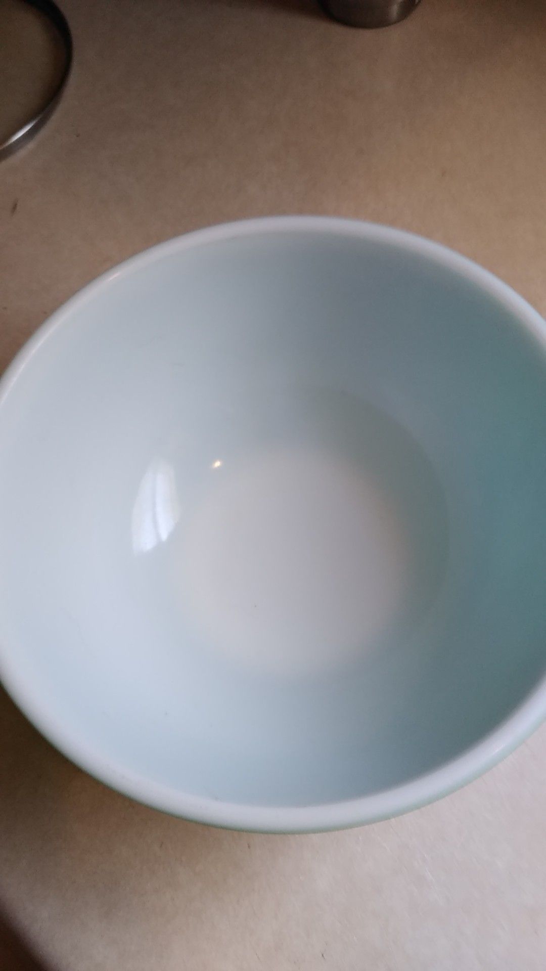 Medium size 403 Pyrex green bowl