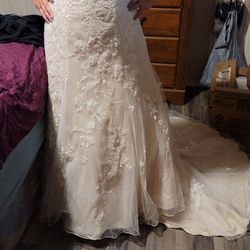 Davids Bridal Wedding Dress Size 14 & Accessories  Thumbnail