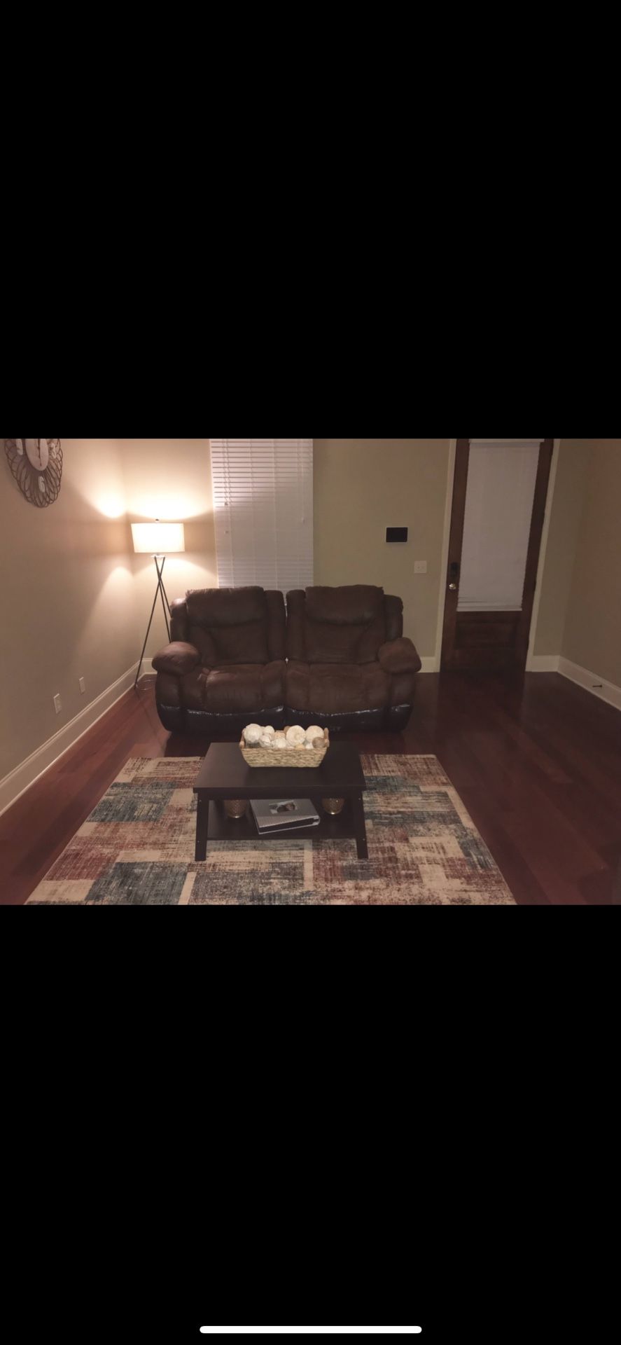 Brown Leather Reclining Couch