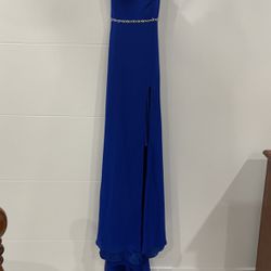 Size 7 Royal Blue Long Dress For Prom  Thumbnail