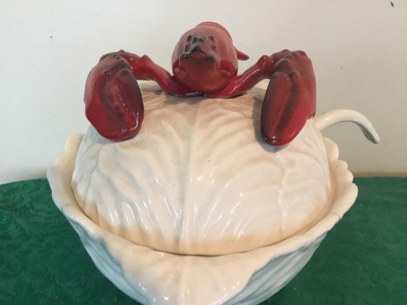 Lobster soup tureen stamped 616 California USA