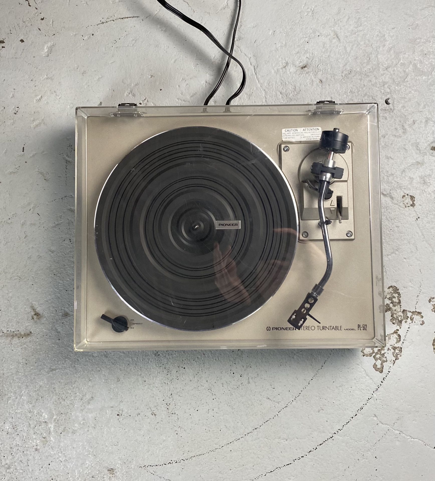Pioneer PL-512 Turntable W/ Audio Technica Cartridge