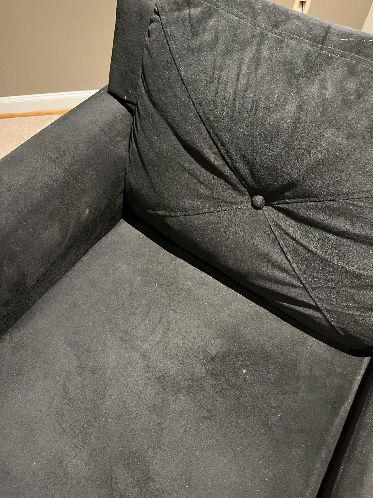 Black Velvet Armchair
