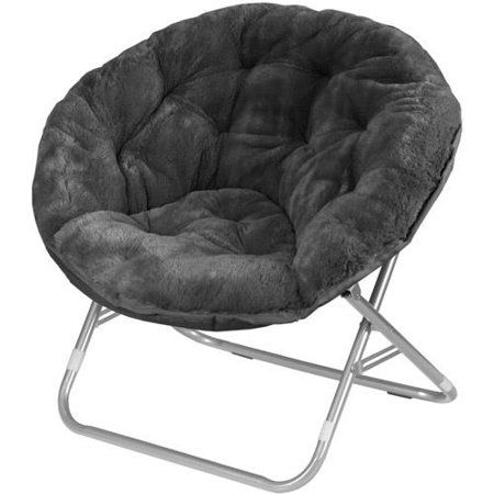 Mainstays Faux Fur Saucer Chair, Multiple Colors Available