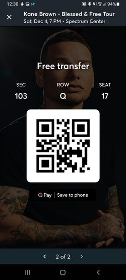 2 KANE BROWN TICKETS for THIS SATURDAY DECEMBER 4TH Thumbnail